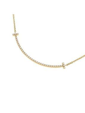 Tiffany & Co T Smile Diamond Necklace Small